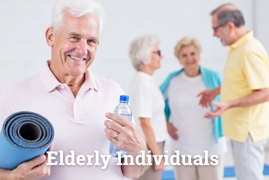 Therapist assisting an elderly person